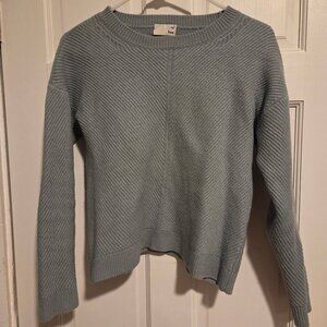 Aritzia Wilfred Free 100% Merino Wool Teal Sweater